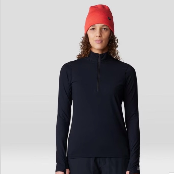 Mountain Hardwear Tops - Black Mountain Hardware Cabincore Lightweight Women’s Half Zip Base Layer XS